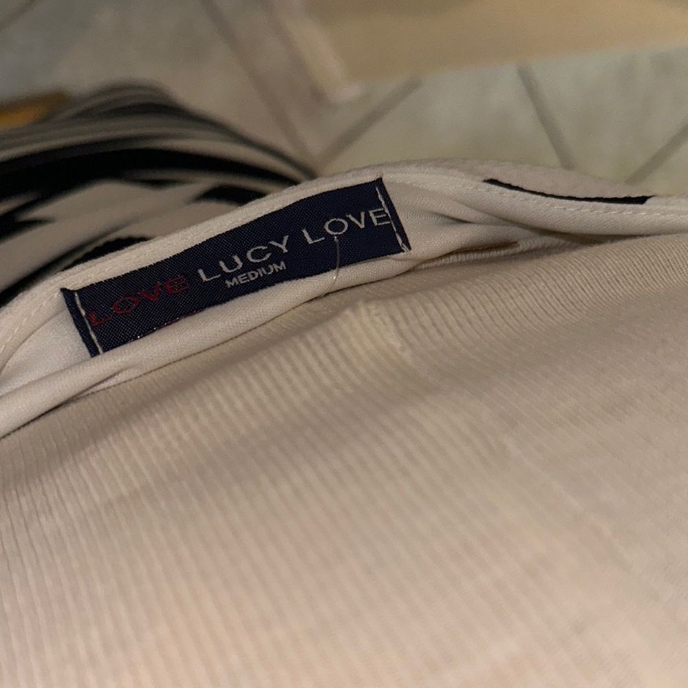 Lucy Love Navy/White Mini Bodycon Dress Size Medium - Picture 2 of 10